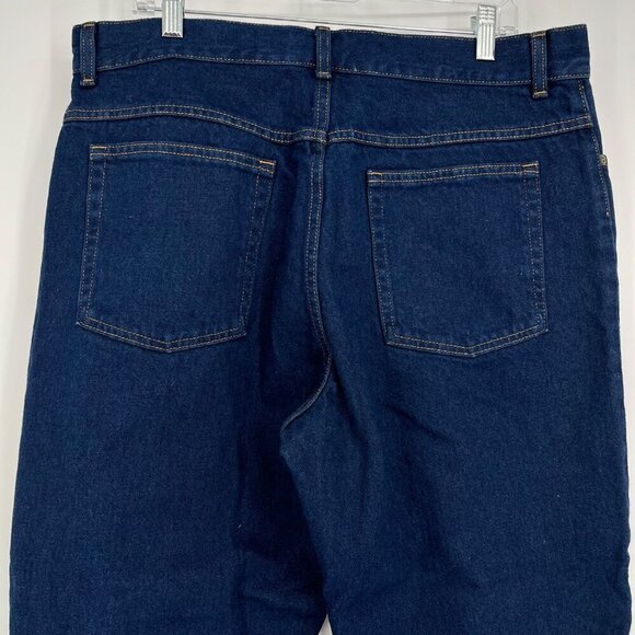 L.L. Bean Women's Original Fit Jeans Size 18 Petite 100% Cotton Dark Wash Denim - Picture 3 of 9